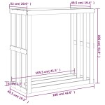 vidaXL Suport bușteni de exterior, alb, 108x52x106 cm, lemn masiv pin vidaXL Suport bușteni de exterior, alb, 108x52x106 cm, lemn masiv pin