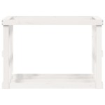 vidaXL Suport bușteni de exterior, alb, 108x52x74 cm, lemn masiv pin vidaXL Suport bușteni de exterior, alb, 108x52x74 cm, lemn masiv pin