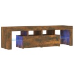 vidaXL Comodă TV cu lumini LED, stejar fumuriu 140x36,5x40 cm vidaXL Comodă TV cu lumini LED, stejar fumuriu 140x36,5x40 cm