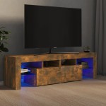 vidaXL Comodă TV cu lumini LED, stejar fumuriu 140x36,5x40 cm vidaXL Comodă TV cu lumini LED, stejar fumuriu 140x36,5x40 cm