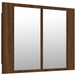 vidaXL Dulap cu oglindă & LED stejar maro 60x12x45 cm lemn compozit vidaXL Dulap cu oglindă & LED stejar maro 60x12x45 cm lemn compozit