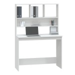 vidaXL Birou cu rafturi, alb, 102x45x148 cm, lemn compozit vidaXL Birou cu rafturi, alb, 102x45x148 cm, lemn compozit