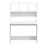 vidaXL Birou cu rafturi, alb, 102x45x148 cm, lemn compozit vidaXL Birou cu rafturi, alb, 102x45x148 cm, lemn compozit