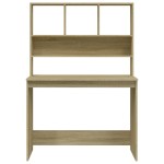 vidaXL Birou cu rafturi, stejar sonoma, 102x45x148 cm, lemn compozit vidaXL Birou cu rafturi, stejar sonoma, 102x45x148 cm, lemn compozit