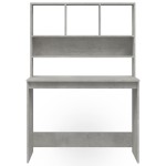 vidaXL Birou cu rafturi, gri beton, 102x45x148 cm, lemn compozit vidaXL Birou cu rafturi, gri beton, 102x45x148 cm, lemn compozit