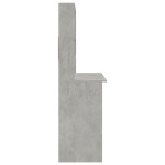 vidaXL Birou cu rafturi, gri beton, 102x45x148 cm, lemn compozit vidaXL Birou cu rafturi, gri beton, 102x45x148 cm, lemn compozit