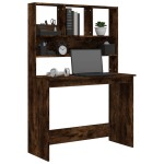 vidaXL Birou cu rafturi, stejar fumuriu, 102x45x148 cm, lemn compozit vidaXL Birou cu rafturi, stejar fumuriu, 102x45x148 cm, lemn compozit