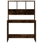 vidaXL Birou cu rafturi, stejar fumuriu, 102x45x148 cm, lemn compozit vidaXL Birou cu rafturi, stejar fumuriu, 102x45x148 cm, lemn compozit