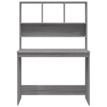 vidaXL Birou cu rafturi, gri sonoma, 102x45x148 cm, lemn compozit vidaXL Birou cu rafturi, gri sonoma, 102x45x148 cm, lemn compozit