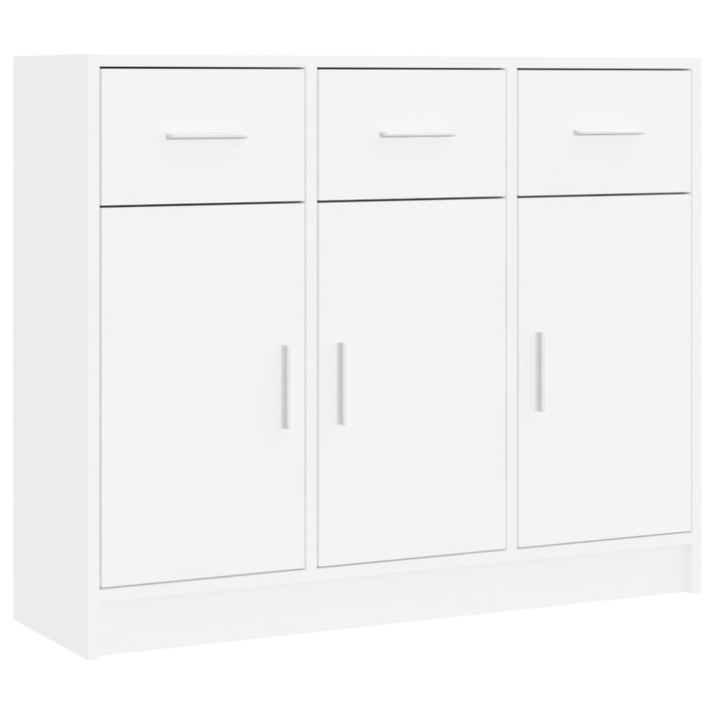 vidaXL Servantă, alb, 91x28x75 cm, lemn compozit