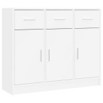 vidaXL Servantă, alb, 91x28x75 cm, lemn compozit vidaXL Servantă, alb, 91x28x75 cm, lemn compozit