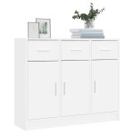 vidaXL Servantă, alb, 91x28x75 cm, lemn compozit vidaXL Servantă, alb, 91x28x75 cm, lemn compozit