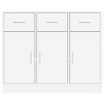 vidaXL Servantă, alb, 91x28x75 cm, lemn compozit vidaXL Servantă, alb, 91x28x75 cm, lemn compozit