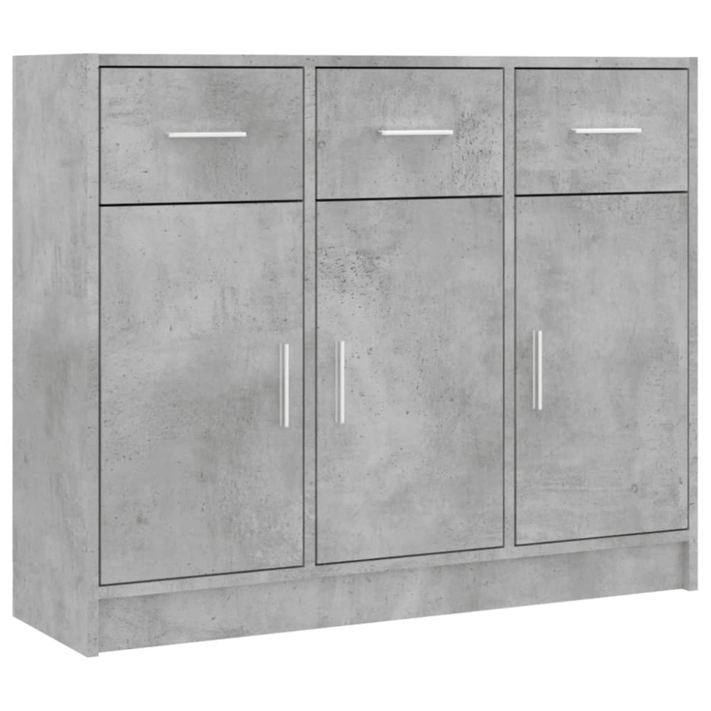 vidaXL Servantă, gri beton, 91x28x75 cm, lemn prelucrat