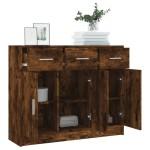 vidaXL Servantă, stejar afumat, 91x28x75 cm, lemn prelucrat