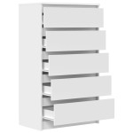 vidaXL Dulap cu sertar, alb, 60x36x103 cm, lemn prelucrat