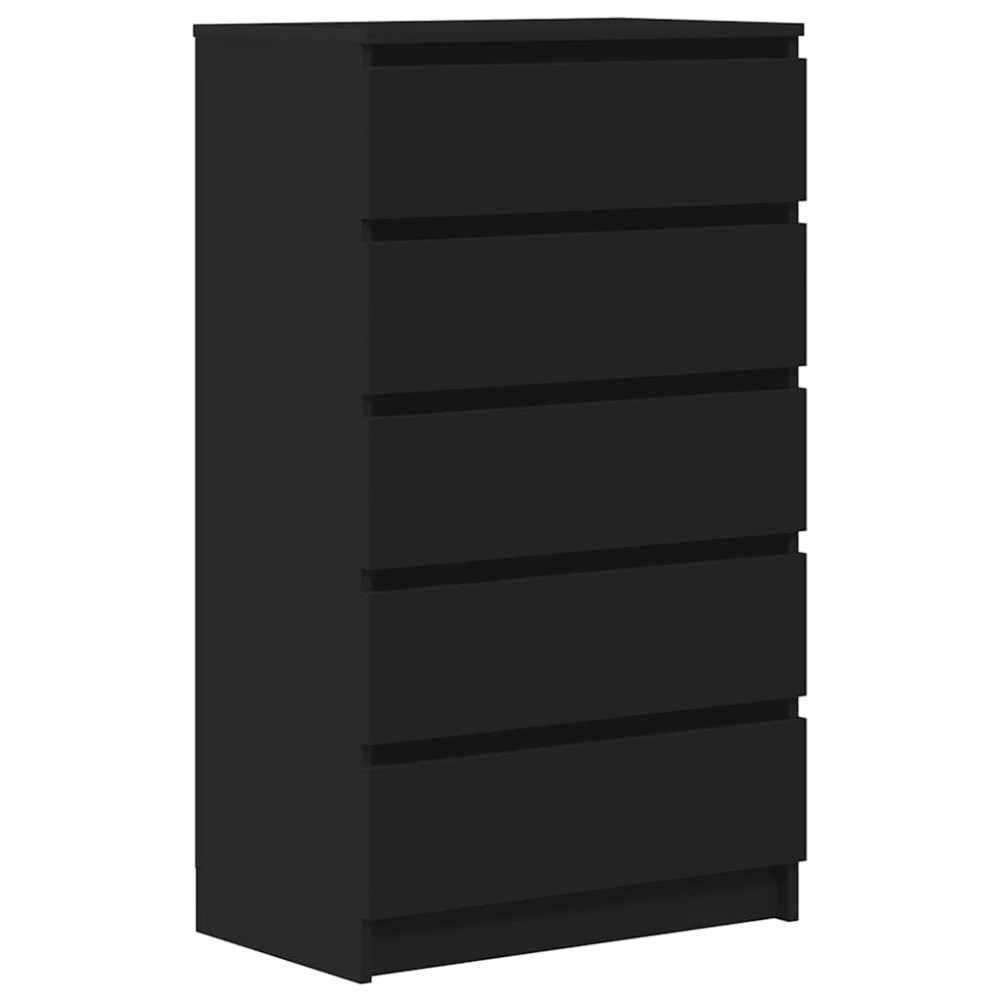 vidaXL Dulap cu sertar, negru, 60x36x103 cm, lemn prelucrat