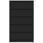 vidaXL Dulap cu sertar, negru, 60x36x103 cm, lemn prelucrat
