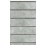vidaXL Dulap cu sertare, gri beton, 60x36x103 cm, lemn prelucrat