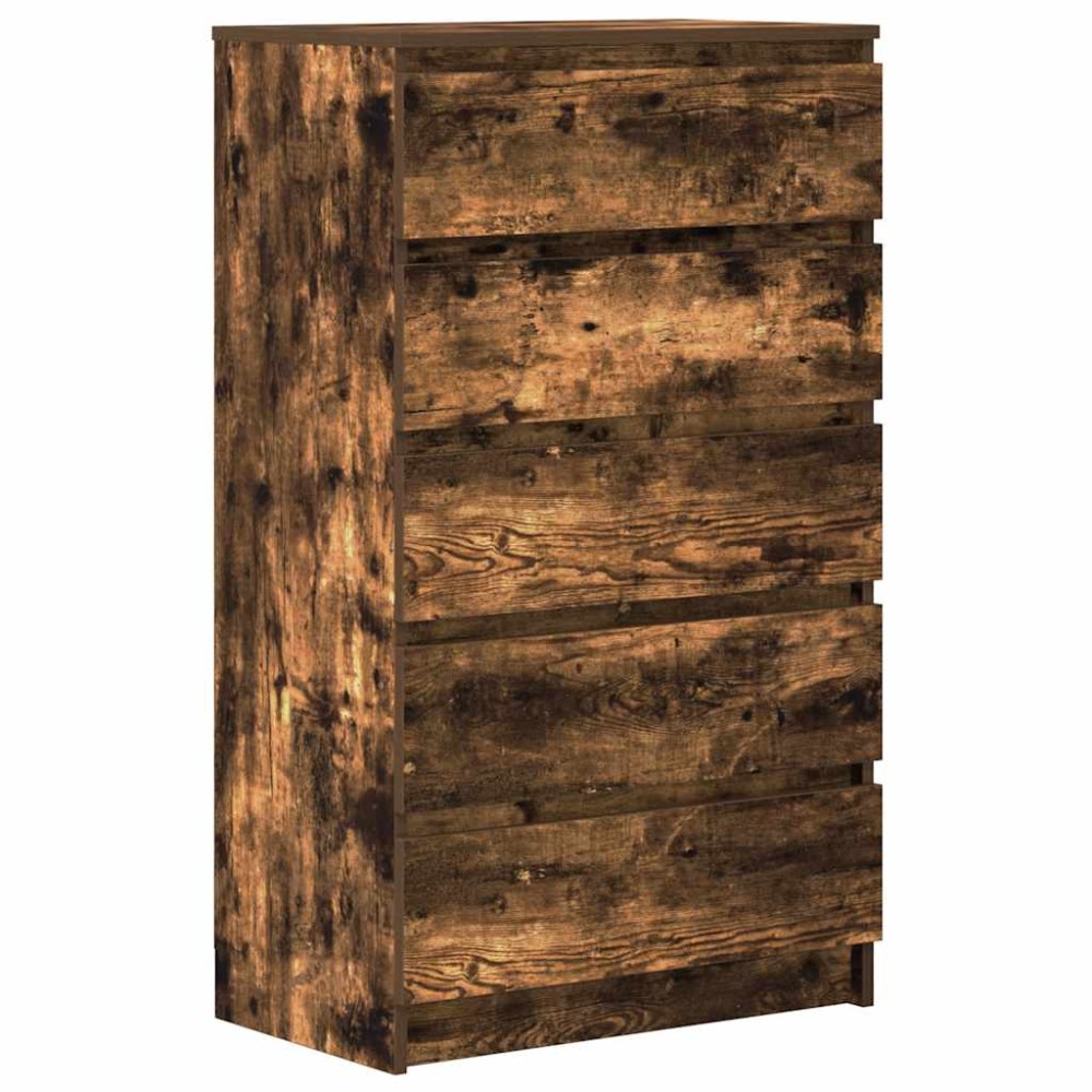 vidaXL Dulap cu sertar, stejar fumuriu, 60x36x103 cm, lemn prelucrat
