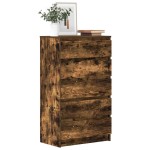 vidaXL Dulap cu sertar, stejar fumuriu, 60x36x103 cm, lemn prelucrat