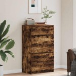 vidaXL Dulap cu sertar, stejar fumuriu, 60x36x103 cm, lemn prelucrat
