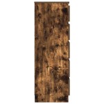 vidaXL Dulap cu sertar, stejar fumuriu, 60x36x103 cm, lemn prelucrat