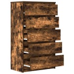 vidaXL Dulap cu sertar, stejar fumuriu, 60x36x103 cm, lemn prelucrat