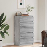 vidaXL Dulap cu sertar, gri sonoma, 60x36x103 cm, lemn prelucrat
