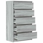 vidaXL Dulap cu sertar, gri sonoma, 60x36x103 cm, lemn prelucrat