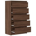 vidaXL Dulap cu sertar, stejar maro, 60x36x103 cm, lemn prelucrat