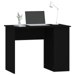 vidaXL Birou, negru, 100x55x75 cm, lemn prelucrat