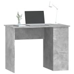 vidaXL Birou, gri beton, 100x55x75 cm, lemn prelucrat