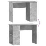 vidaXL Birou, gri beton, 100x55x75 cm, lemn prelucrat