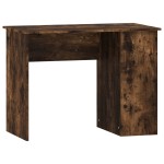 vidaXL Birou, stejar afumat, 100x55x75 cm, lemn prelucrat