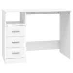 vidaXL Birou cu sertare, alb, 102x50x76 cm, lemn prelucrat vidaXL Birou cu sertare, alb, 102x50x76 cm, lemn prelucrat