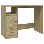 vidaXL Birou cu sertare, stejar sonoma, 102x50x76 cm, lemn prelucrat vidaXL Birou cu sertare, stejar sonoma, 102x50x76 cm, lemn prelucrat
