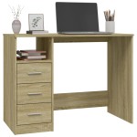 vidaXL Birou cu sertare, stejar sonoma, 102x50x76 cm, lemn prelucrat vidaXL Birou cu sertare, stejar sonoma, 102x50x76 cm, lemn prelucrat