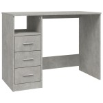vidaXL Birou cu sertare, gri beton, 102x50x76 cm, lemn prelucrat vidaXL Birou cu sertare, gri beton, 102x50x76 cm, lemn prelucrat