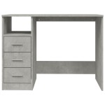 vidaXL Birou cu sertare, gri beton, 102x50x76 cm, lemn prelucrat vidaXL Birou cu sertare, gri beton, 102x50x76 cm, lemn prelucrat