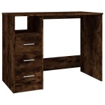 vidaXL Birou cu sertare, stejar afumat, 102x50x76 cm, lemn prelucrat vidaXL Birou cu sertare, stejar afumat, 102x50x76 cm, lemn prelucrat