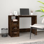 vidaXL Birou cu sertare, stejar afumat, 102x50x76 cm, lemn prelucrat vidaXL Birou cu sertare, stejar afumat, 102x50x76 cm, lemn prelucrat