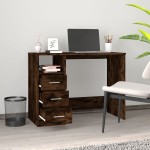 vidaXL Birou cu sertare, stejar afumat, 102x50x76 cm, lemn prelucrat vidaXL Birou cu sertare, stejar afumat, 102x50x76 cm, lemn prelucrat