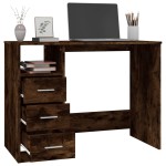 vidaXL Birou cu sertare, stejar afumat, 102x50x76 cm, lemn prelucrat vidaXL Birou cu sertare, stejar afumat, 102x50x76 cm, lemn prelucrat