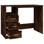 vidaXL Birou cu sertare, stejar afumat, 102x50x76 cm, lemn prelucrat vidaXL Birou cu sertare, stejar afumat, 102x50x76 cm, lemn prelucrat