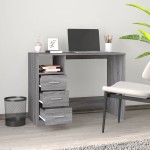 vidaXL Birou cu sertare gri sonoma 102x50x76 cm lemn prelucrat vidaXL Birou cu sertare gri sonoma 102x50x76 cm lemn prelucrat