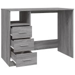 vidaXL Birou cu sertare gri sonoma 102x50x76 cm lemn prelucrat vidaXL Birou cu sertare gri sonoma 102x50x76 cm lemn prelucrat