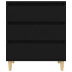 vidaXL Servantă, negru, 60x35x70 cm, lemn prelucrat