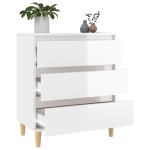 vidaXL Servantă, alb extralucios, 60x35x70 cm, lemn prelucrat vidaXL Servantă, alb extralucios, 60x35x70 cm, lemn prelucrat