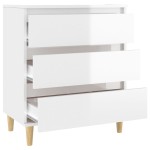 vidaXL Servantă, alb extralucios, 60x35x70 cm, lemn prelucrat vidaXL Servantă, alb extralucios, 60x35x70 cm, lemn prelucrat